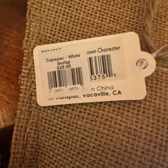 Days 'Til Christmas Burlap Snowman Advent Calendar movable nose for tracking day - Picture 5 of 8